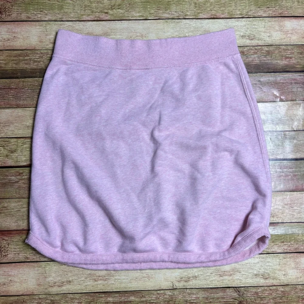 Nike Sportswear Vintage Heather Pink Fleece Athletic Mini Skirt Small
